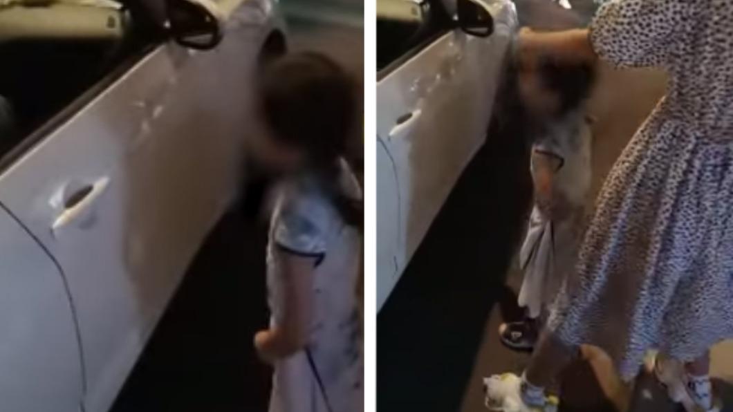 6歲女童要求駕駛下來道歉。（圖／翻攝自微博）
