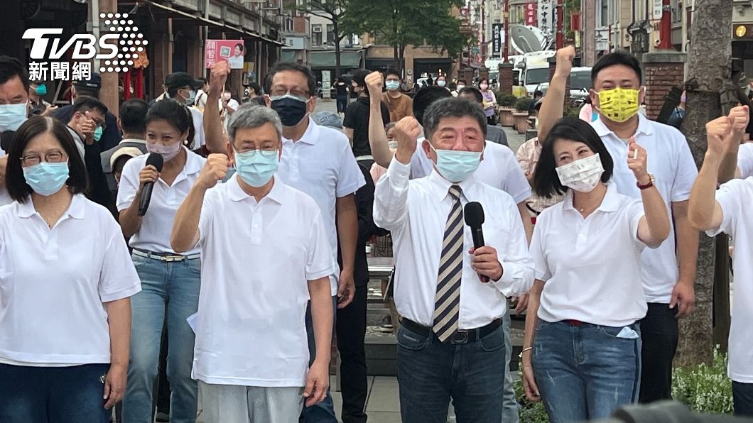 民進黨台北市長參選人陳時中召開記者會。(圖/TVBS)