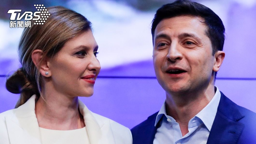 歐蓮娜和烏克蘭總統澤倫斯基(Volodymyr Zelenskyy),兩夫妻一同用心守護烏克蘭。(圖/達志影像美聯社)