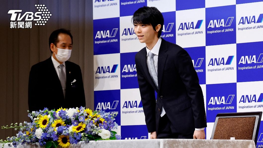 羽生結弦記者會上宣布從選手退役。(圖/達志影像路透社)
