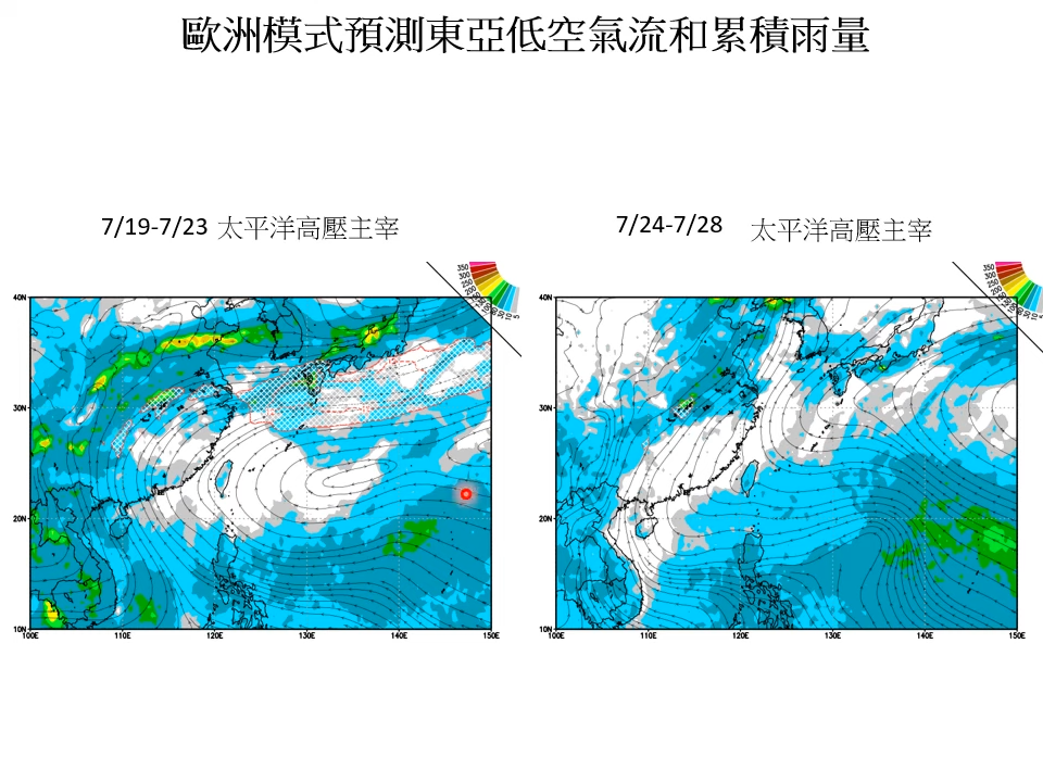 接下來受到太平洋高壓主宰。(圖/翻攝自賈新興YouTube)