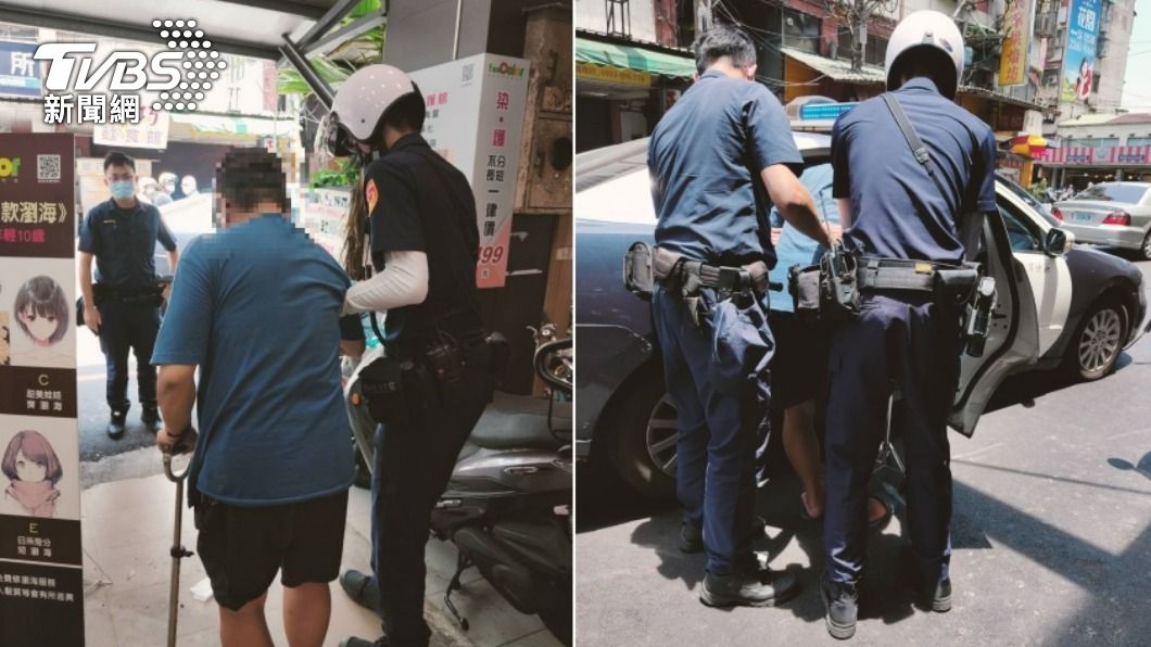 警方熱心地護送鄭男返家。(圖/TVBS)