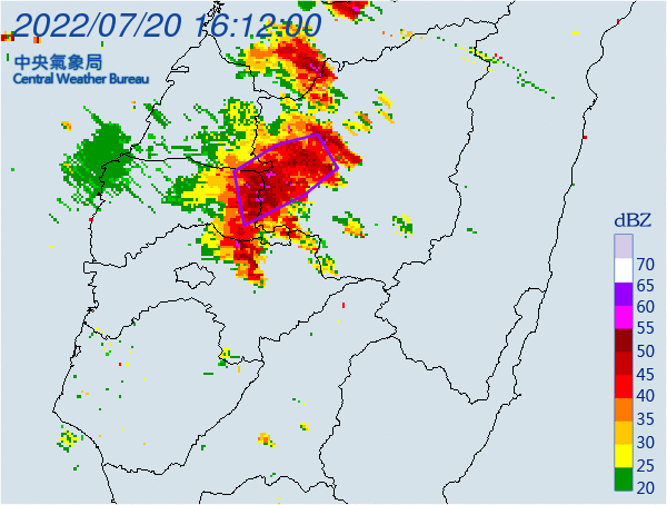 3縣市11地區要慎防大雨!(圖/中央氣象局)