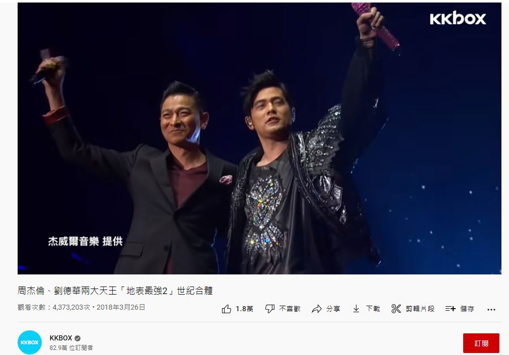 兩人在台上互動幽默風趣逗笑了全場歌迷和觀眾。(圖/翻攝自 KKBOX YouTube頻道)