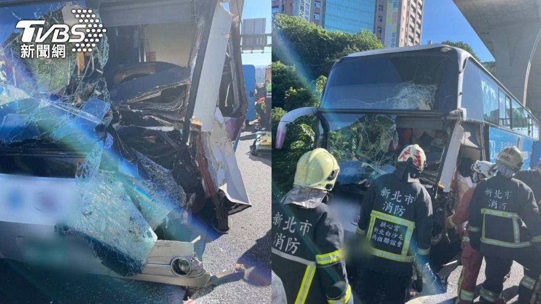 國1南下五股段5車連環撞!客運6人受傷送醫 回堵8公里