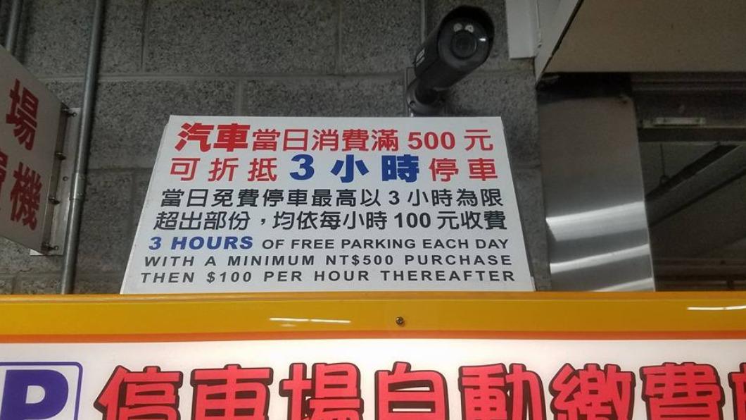 好市多停車以每小時100元計算。(圖/翻攝自Costco好市多 商品經驗老實說臉書)