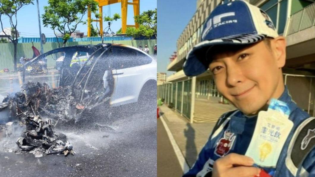 林志穎發生車禍。(圖/TVBS、林志穎IG)