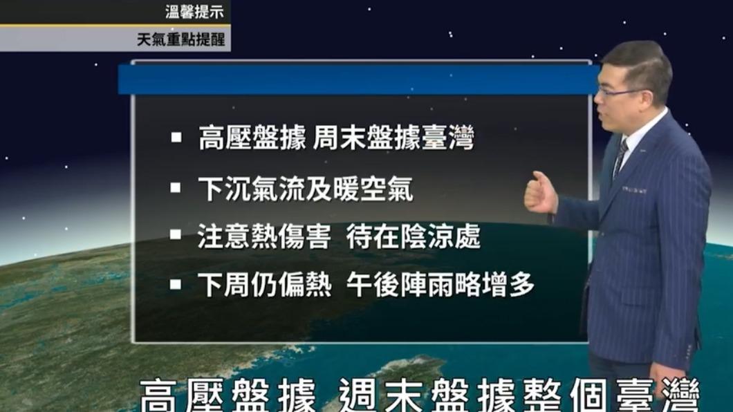 天氣重點提醒。(圖/翻攝自天氣風險 WeatherRisk臉書)