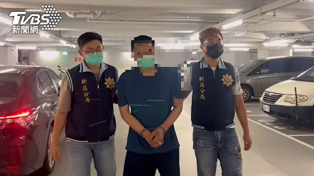 王嫌被警方帶回偵辦。（圖／TVBS）
