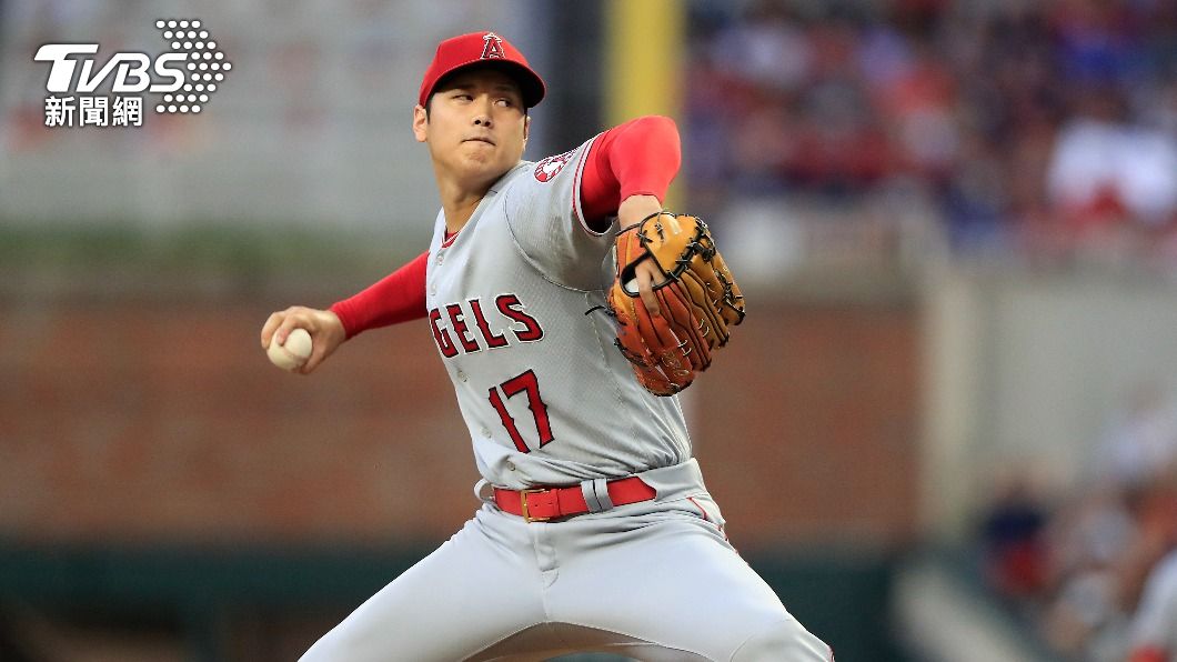 大谷翔平在對上勇士比賽飆出生涯最速球163公里。(圖/達志影像美聯社)