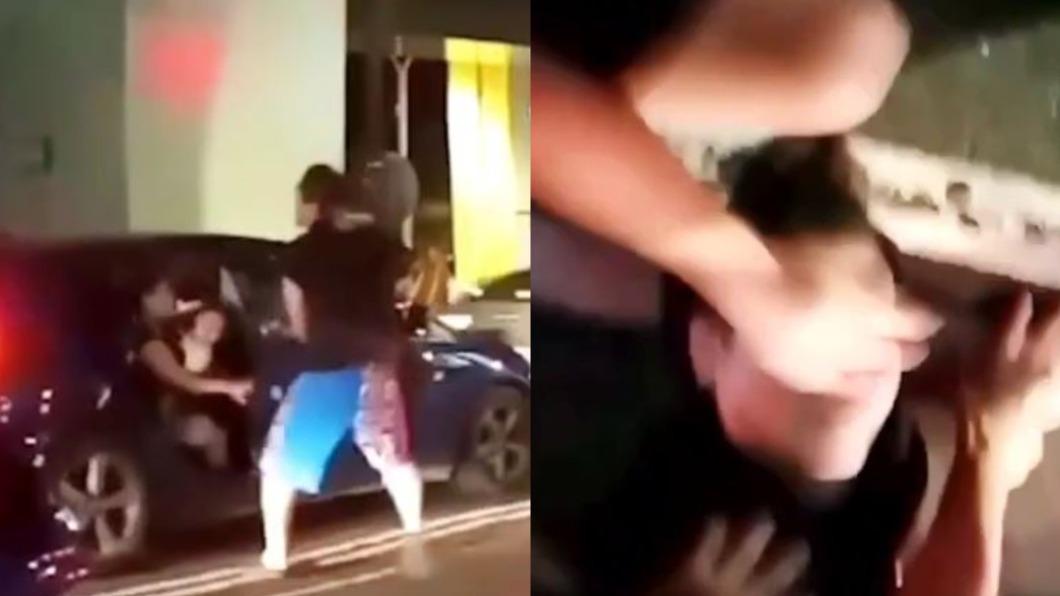 這款丈夫金害!酒醉與妻爭執當街開車門咆哮 遷怒騎士想打人