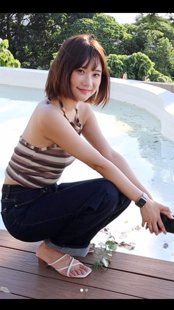 愛莉莎莎去年7月份時,身材看起來較爲豐腴。(圖/翻攝自@goodalicia IG)