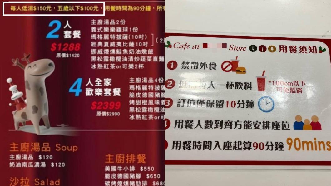 原PO分享店內用餐須知。(圖/翻攝自爆料公社二社)
