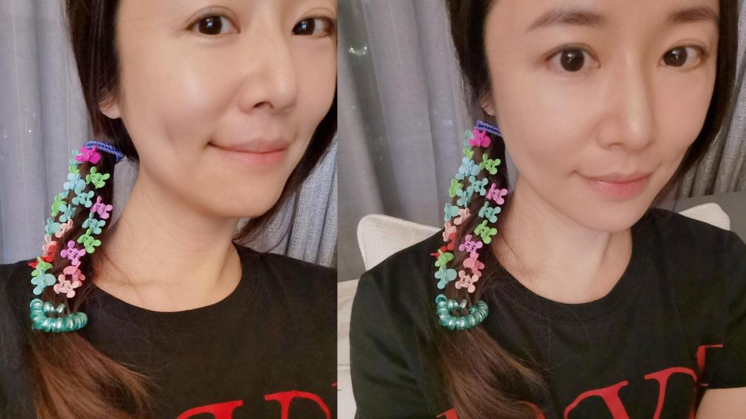 林心如女兒熱愛幫她編髮。(圖/翻攝自林心如臉書)