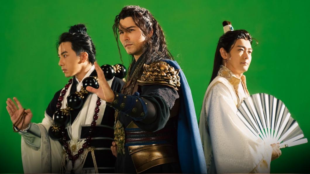 林志穎、坤達、鳳小岳合體代言《天龍八部2》手遊展現不凡兄弟情誼。(圖/《天龍八部2》提供)