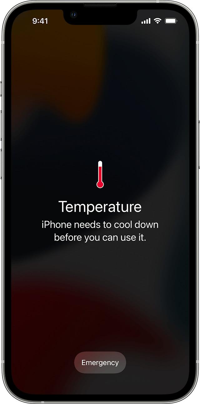 若iPhone暴露在高於攝氏35度的環境中，可能會造成電池永久損壞。（圖／翻攝自蘋果官網）