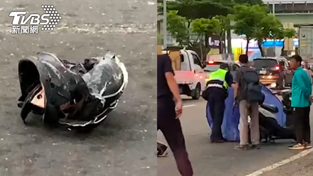 機車疑遭擦撞倒地! 女騎士遭後方預拌混凝土車輾斃