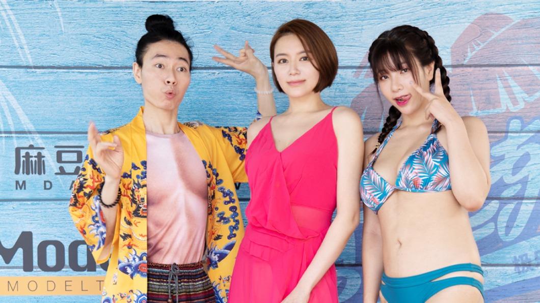 瑋哥(左起)、李妍瑾和吳夢夢評選男優。(圖/ModelTV提供)