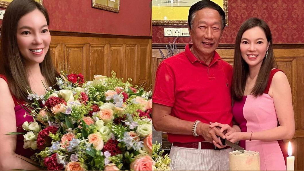 曾馨瑩和郭台銘慶祝結婚14年。（圖／翻攝自曾馨瑩IG）