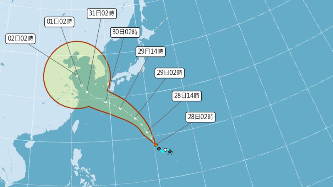 颱風桑達將生成,未來路徑曝光。(圖/中央氣象局)