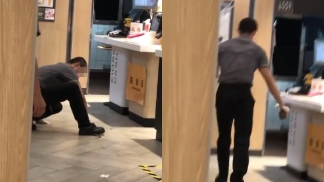 店員最後甚至徒手抓老鼠。（圖／翻攝自爆料公社二社臉書）