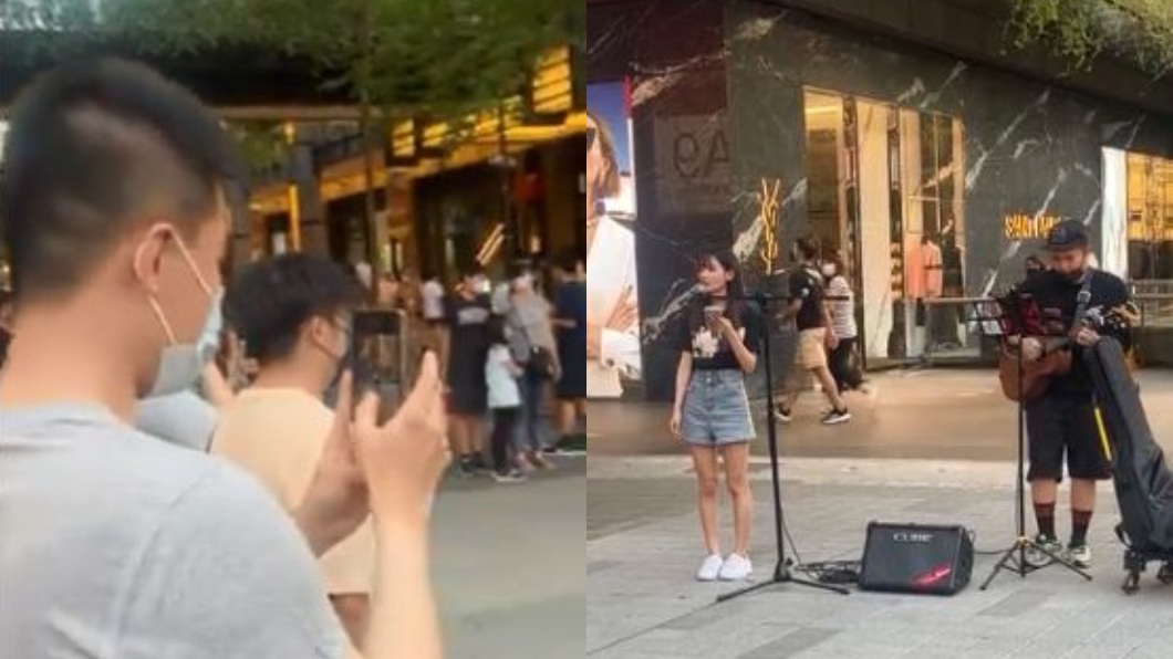 正妹信義區街頭獻唱 一開口讓路人震撼全停下:靈魂歌姬