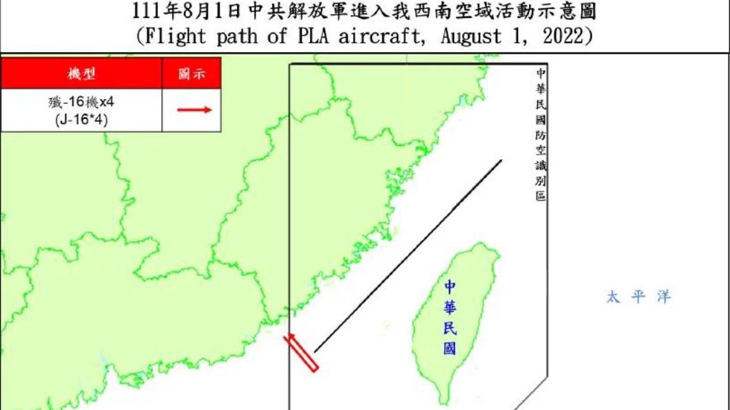 共機再度擾台。（圖／國防部提供）