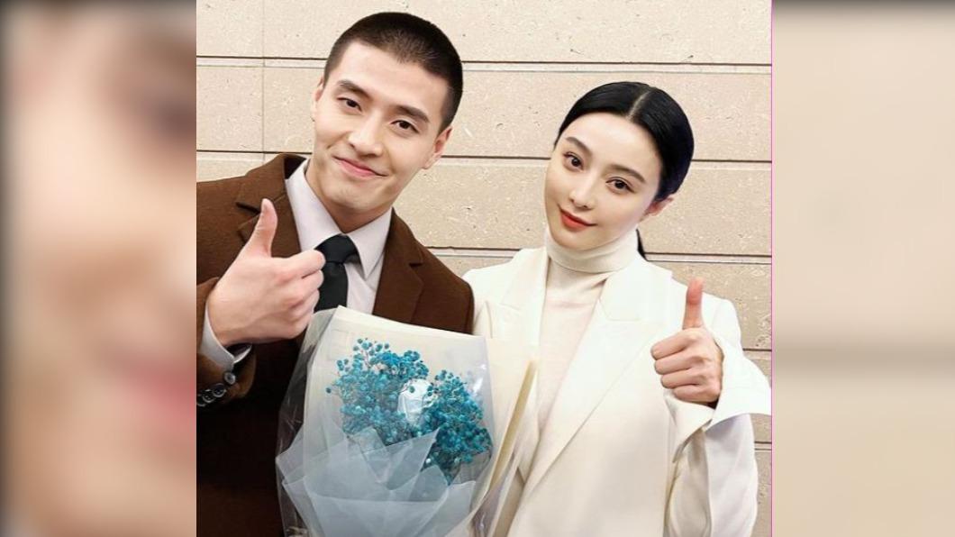 范冰冰和《Insider》男主角姜河那合照。(圖/翻攝自bingbing_fan IG)