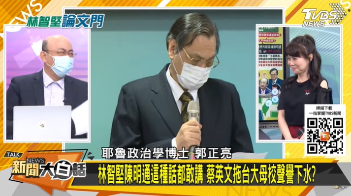 郭正亮分析論文門。(圖/TVBS)