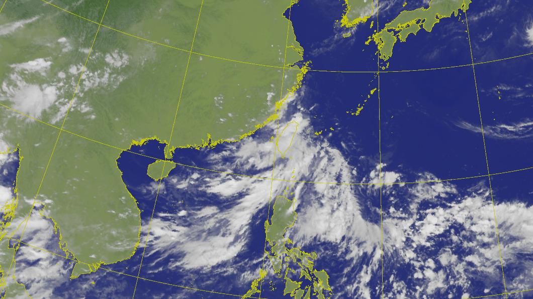 受低壓影響,有雨彈來襲。(圖/翻攝自中央氣象局)