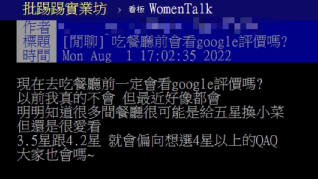 有民眾直呼,明知五星評價可能不太準,但仍然很愛看。(圖/翻攝自PTT)
