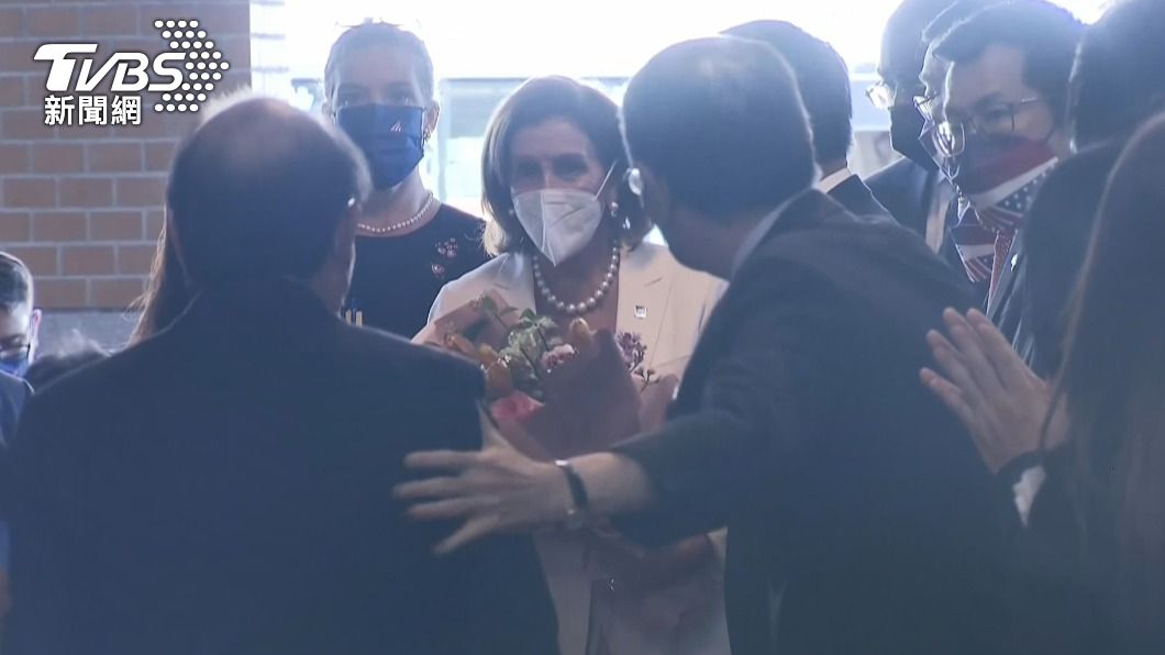 美國眾議院議長裴洛西訪台。(圖/TVBS)