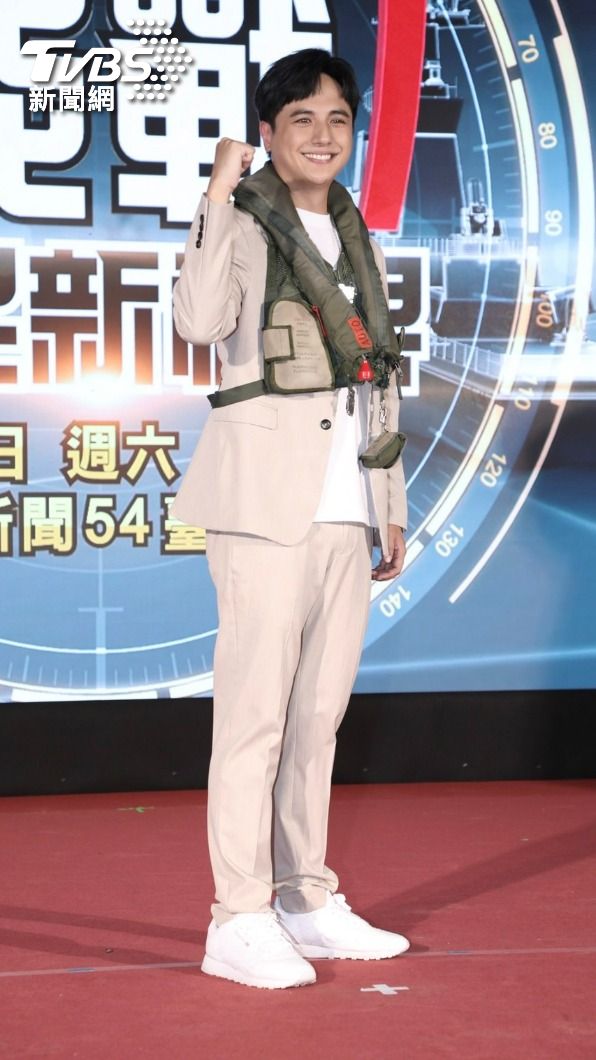 曾子余面帶笑容，展現出國軍的精神。（圖／黃城碩攝）