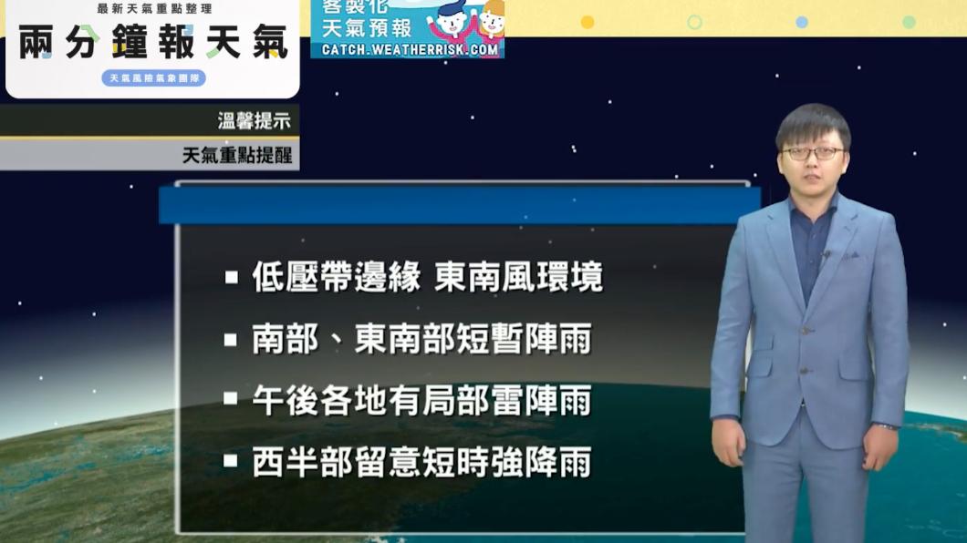 天氣重點提醒。(圖/翻攝自天氣風險 WeatherRisk臉書)
