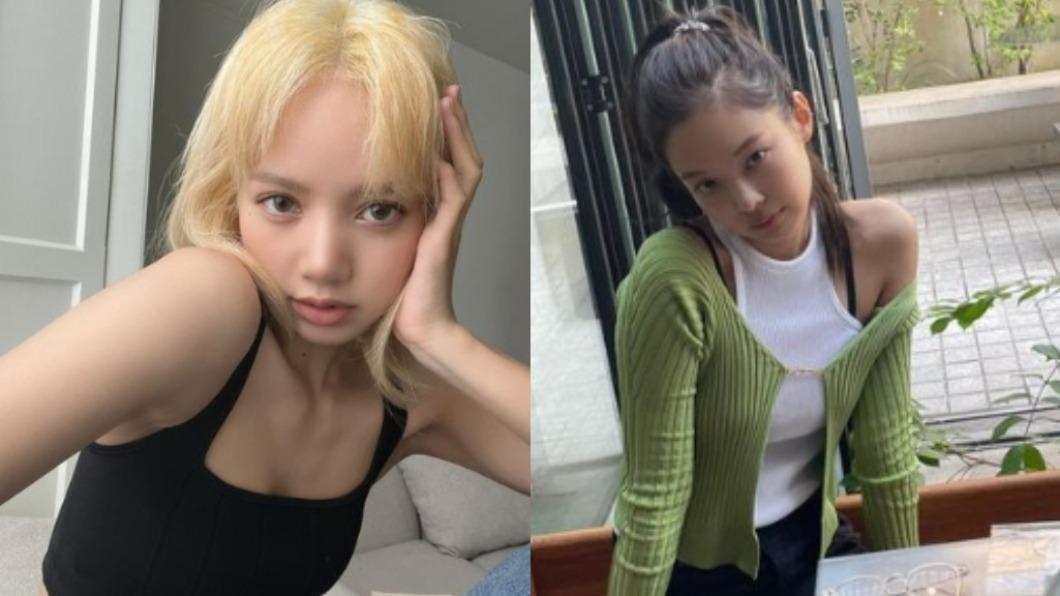 削肩背心有拉長手臂線條和凸顯鎖骨的效果。(圖/翻攝自LISA、 Jennie IG)