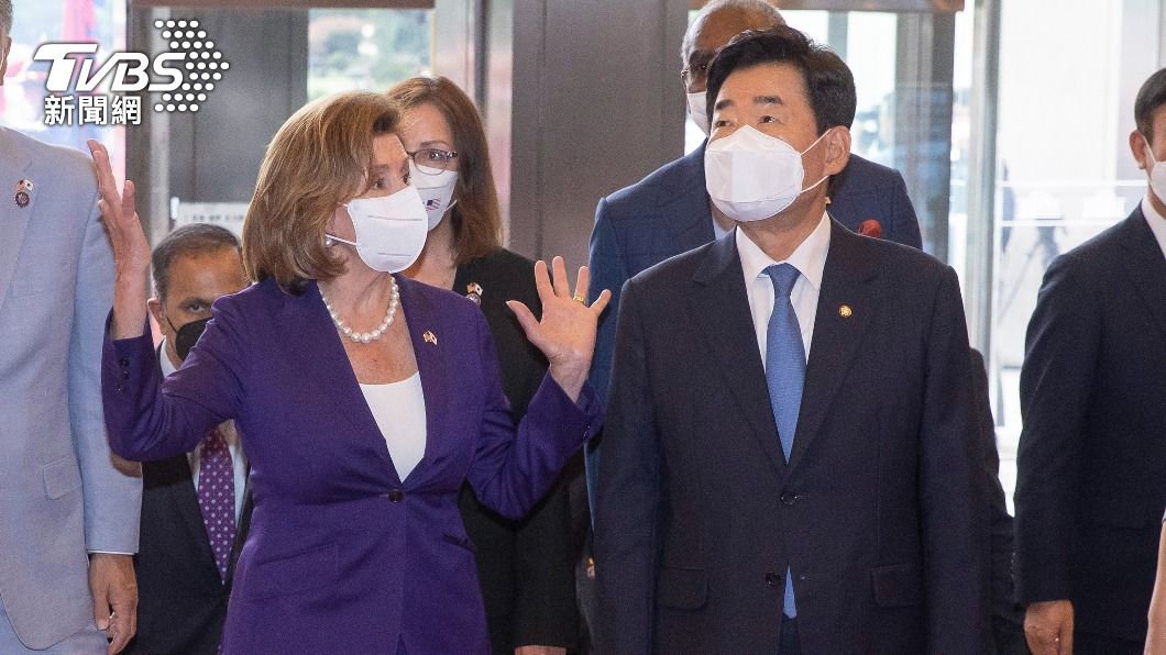 裴洛西會南韓議長金振杓 支持促進北韓非核化
