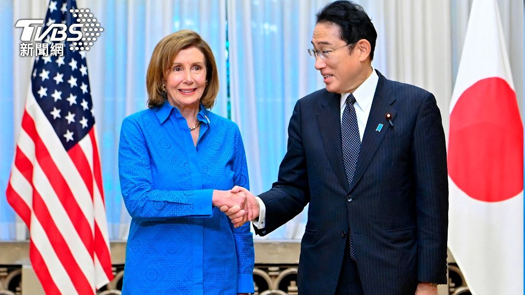 裴洛西5日上午與日相岸田文雄進行會唔。(圖/達志影像美聯社)