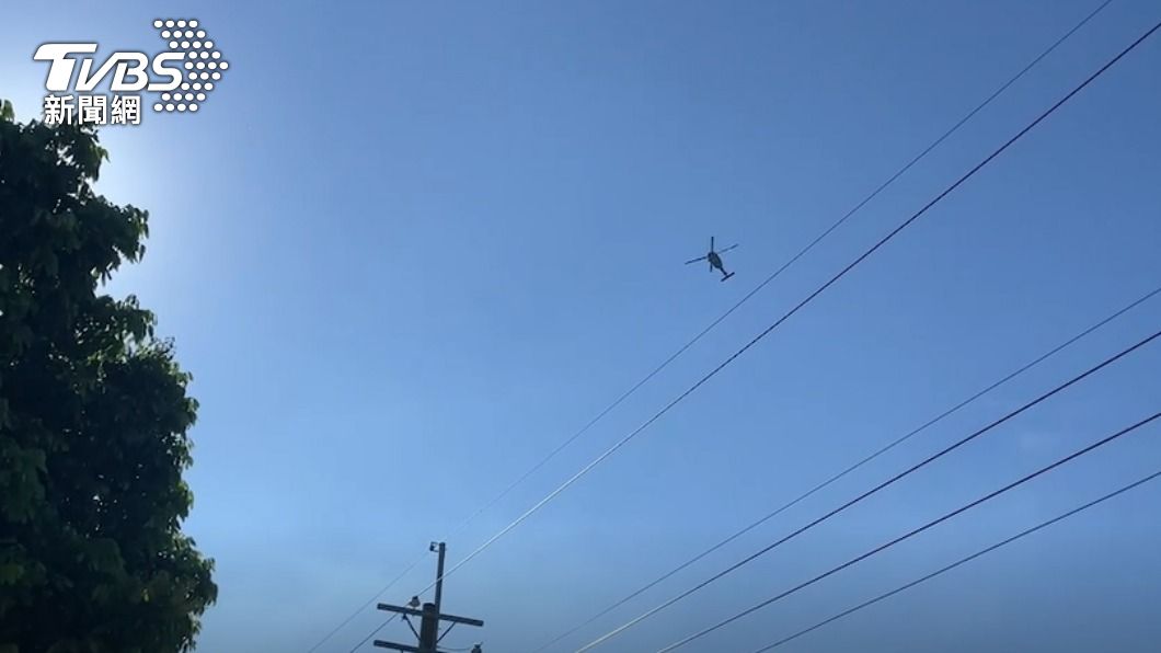 水上機場黑鳶直升機。(圖/TVBS)