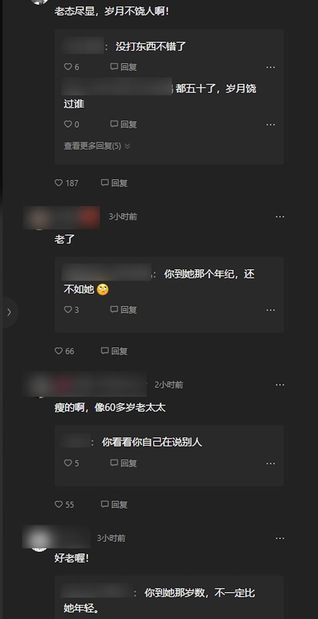 網友們對王菲的樣貌發表看法。(圖/翻攝自微博)