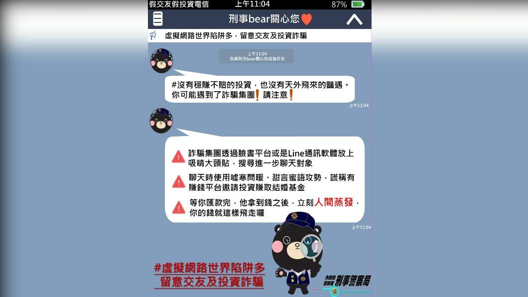刑事局分析近期各種交友詐騙的手法。（圖／TVBS）