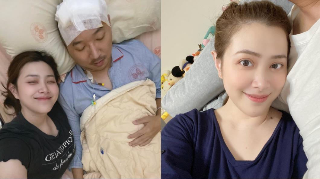 女星可藍與老公結婚9年。（圖／翻攝自可藍臉書）