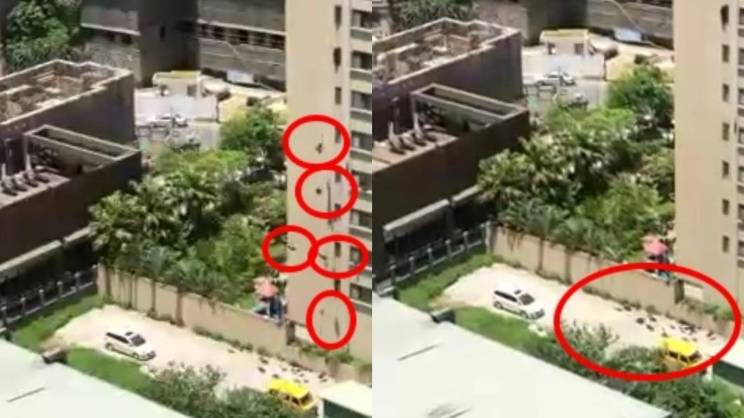 高樓窗戶不斷丟東西!民眾以為求救 竟是夫妻吵架扔衣物