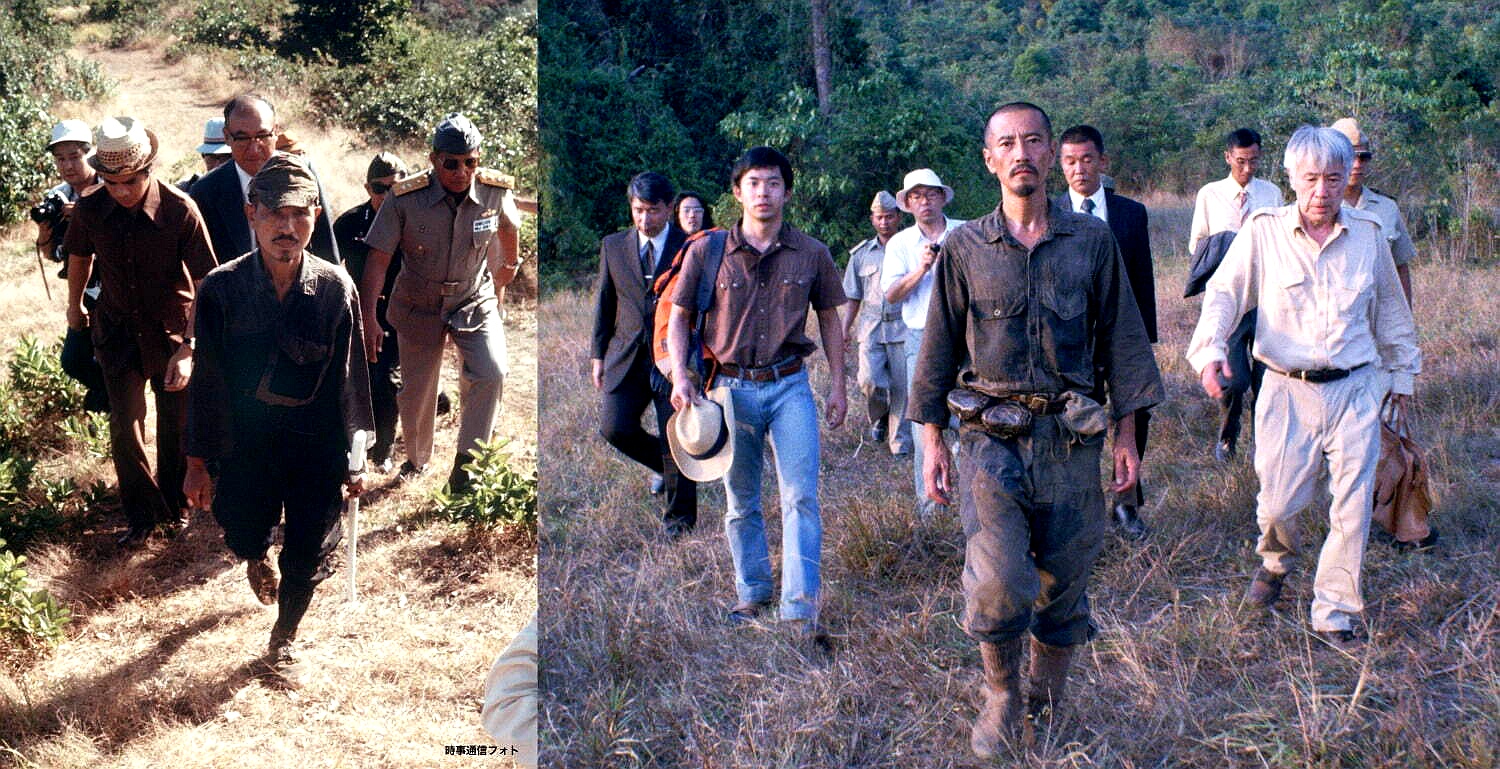 津田寬治(圖右)扮日本最後軍官,離開盧邦島時神韻如出一轍。(圖/海鵬提供)