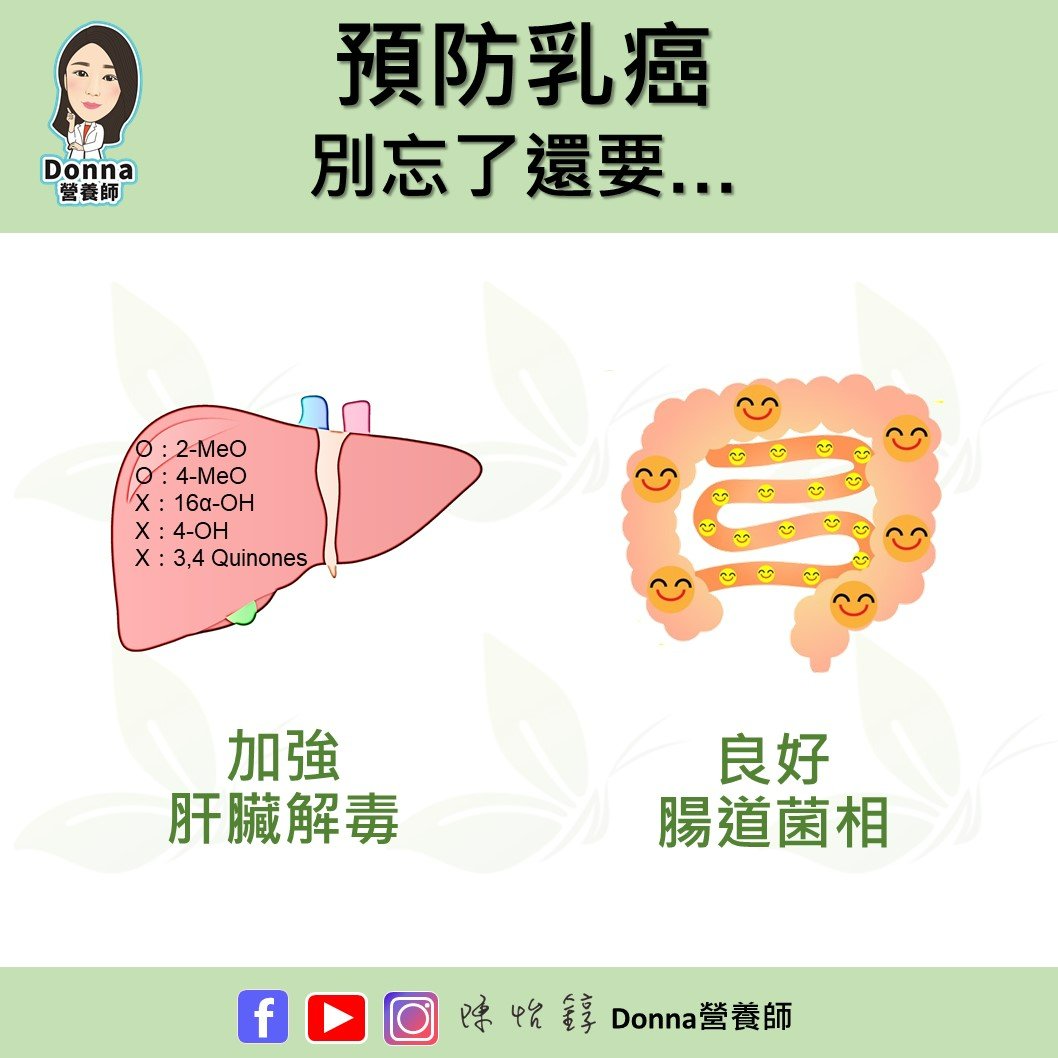 預防乳癌的重點。(圖/翻攝自陳怡錞營養師臉書)