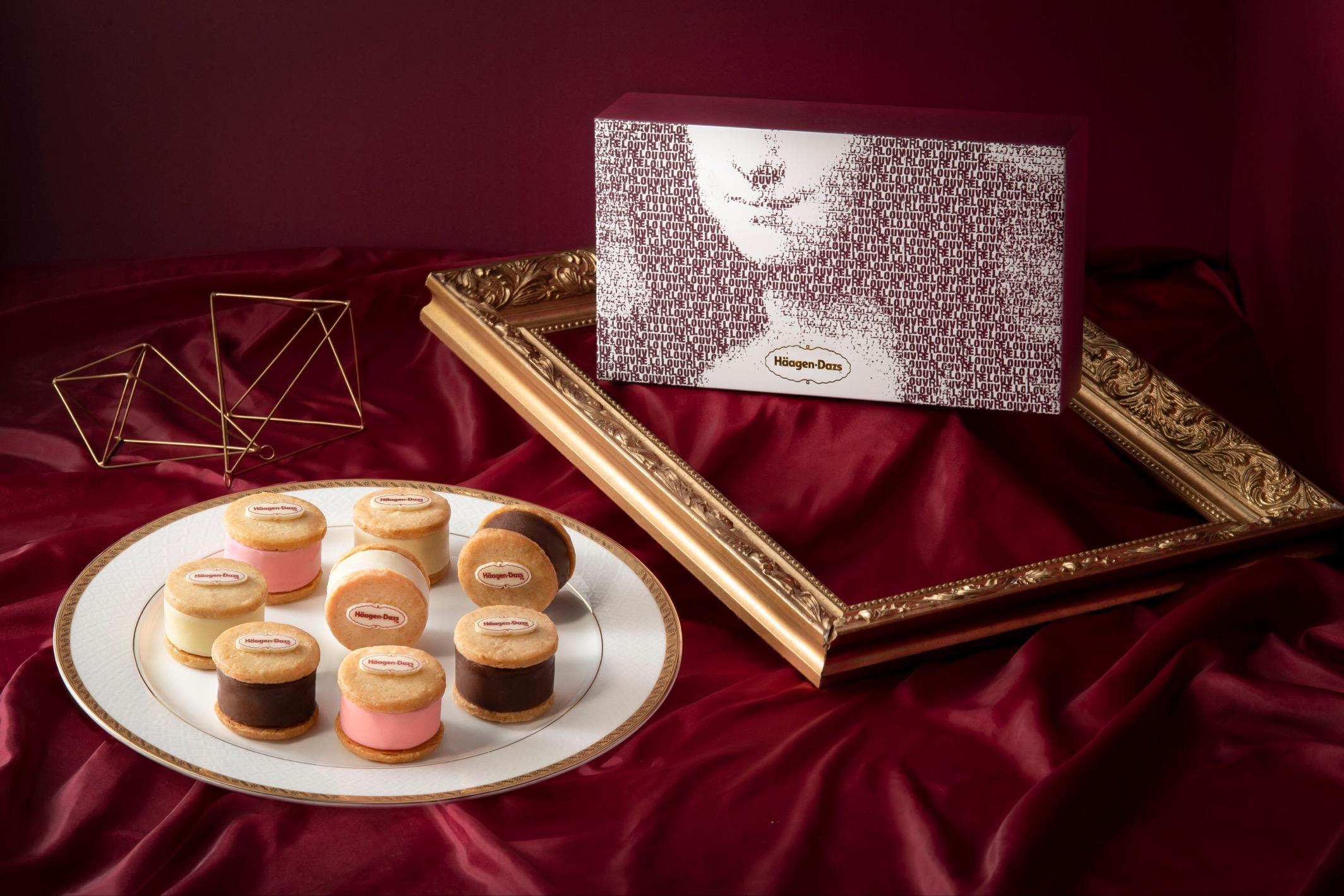 「珍藏蒙娜麗莎」設計致敬《蒙娜麗莎的微笑》。(圖/Häagen-Dazs提供)