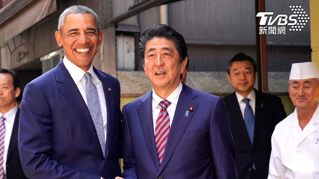 安倍曾帶歐巴馬品嚐東京有名壽司。(圖/達志影像美聯社)