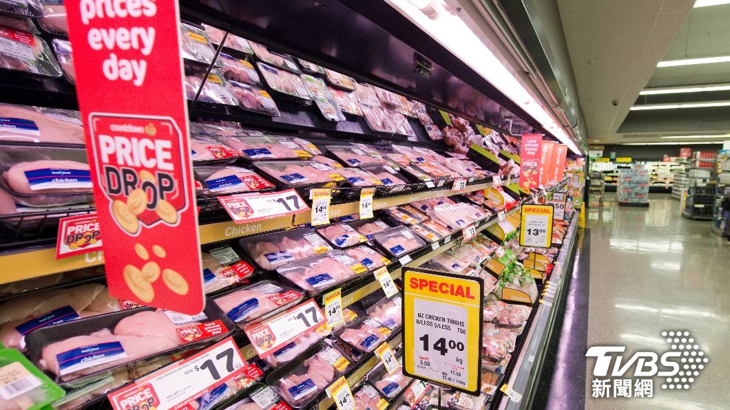 紐西蘭當地超市的肉品冷藏櫃。(圖/達志影像美聯社)