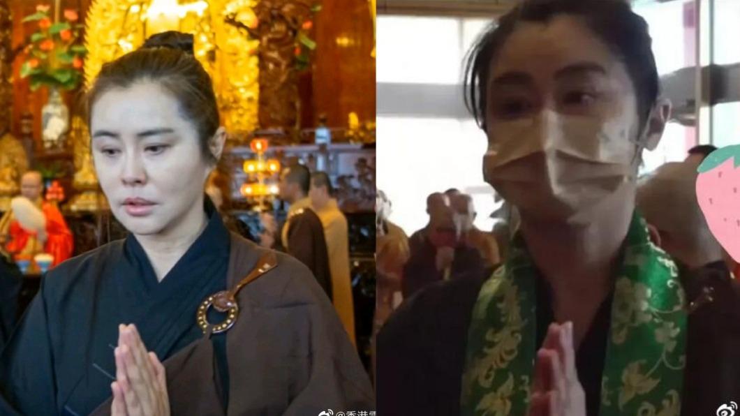 王祖賢日前被目擊參加法會。（圖／翻攝自微博）