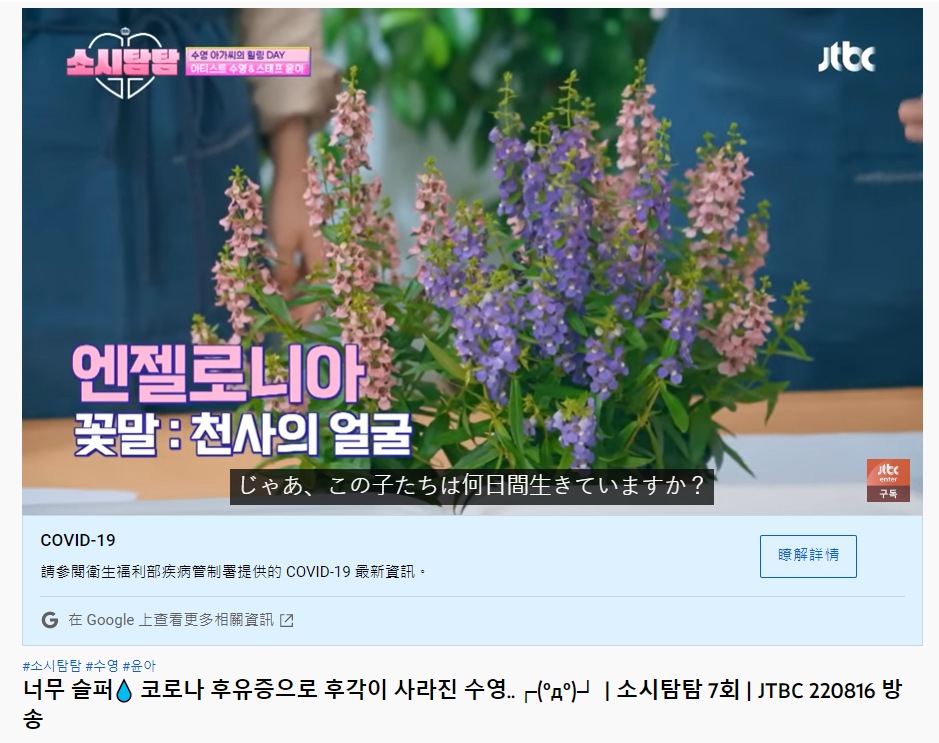 秀英表示，自己聞不太到薰衣草的香氣。（圖／翻攝自JTBC YouTube）