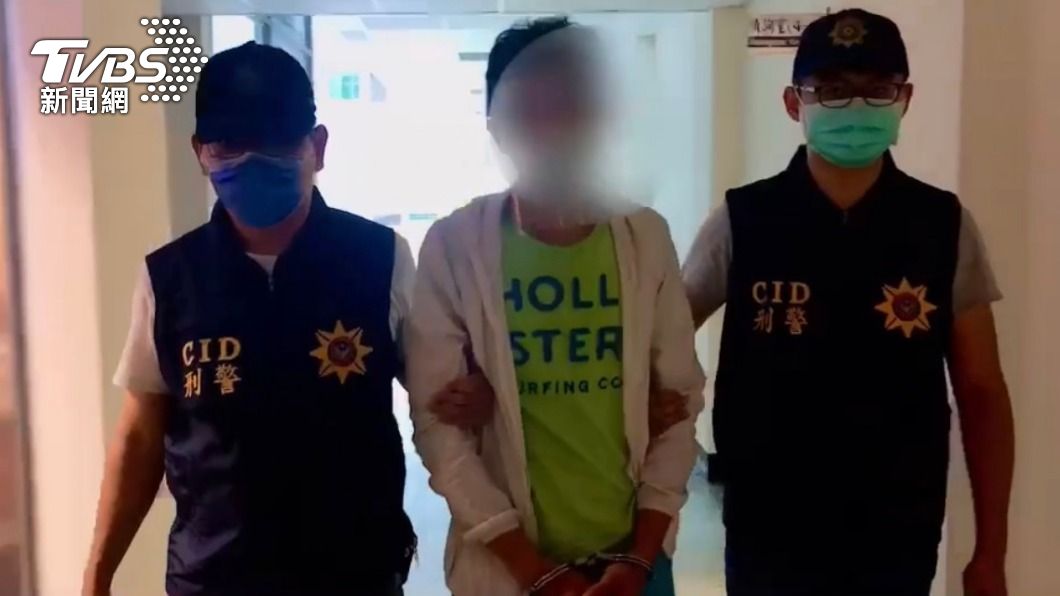 將男子接送出國的莊姓犯嫌被逮捕。(圖/TVBS)